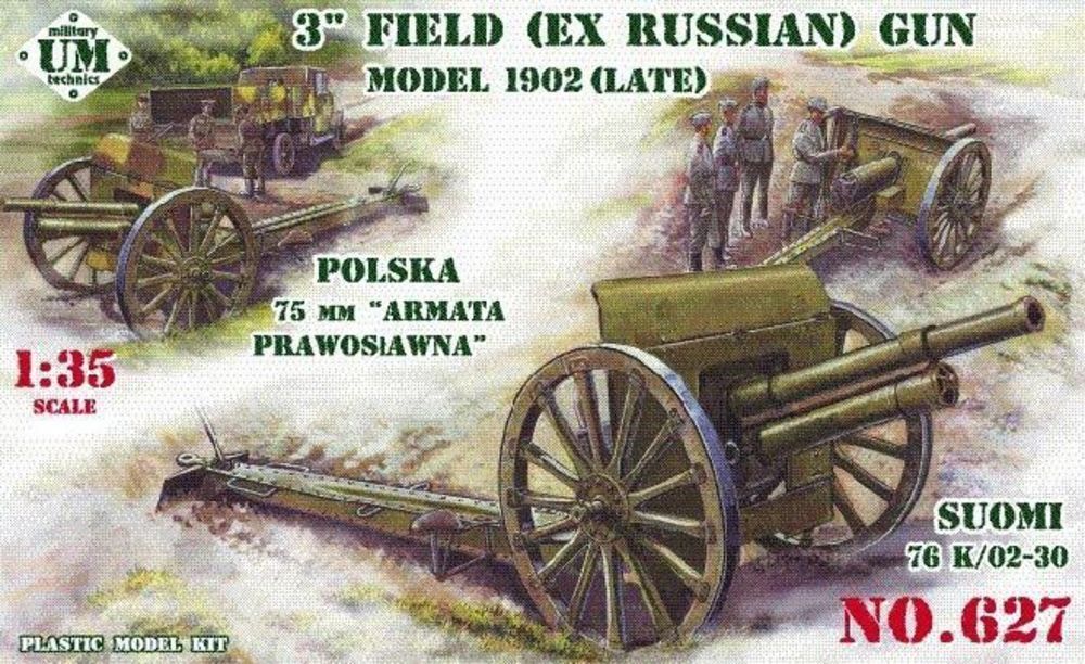 Unimodels UMT627 - 1:35 3inch (ex Russian) field gun, 1902(late) | Modellbau