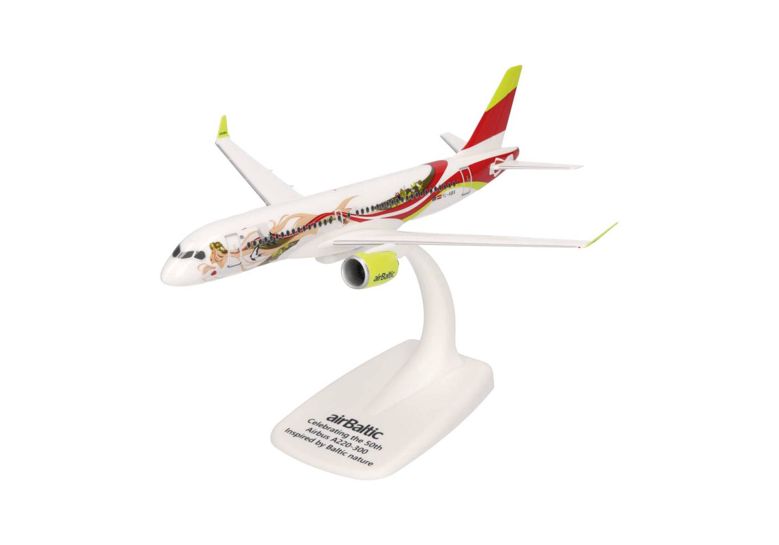 Herpa 614559 - airBaltic Airbus A220-300 "50th A220" - YL-ABX | Modellbahn | Modelleisenbahn