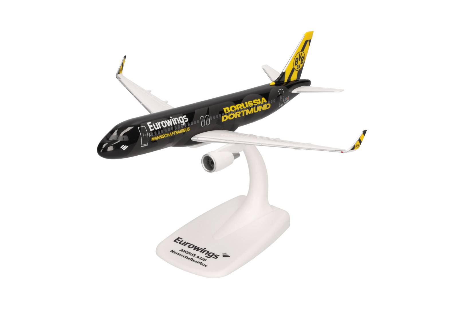 Herpa 614658 - Eurowings Airbus A320, D-AEWM, BVB Mannschaftsairbus (2025) | Modellbahn | Modelleisenbahn