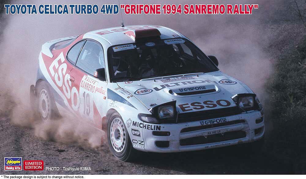 Hasegawa 620466 - 1/24 Toyota Celica Turbo 4WD, Grifone 1994 Sanremo Rally | Modellbau