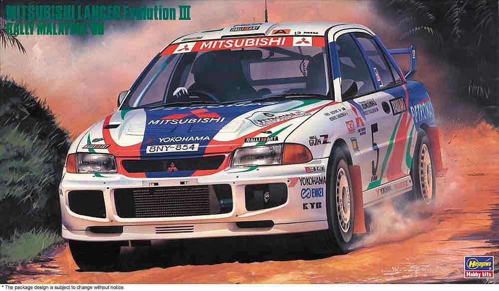 Hasegawa 620537 - 1/24 Mitsubishi Lancer GSR Evo III, Rally Malaysia 1996 | Modellbau