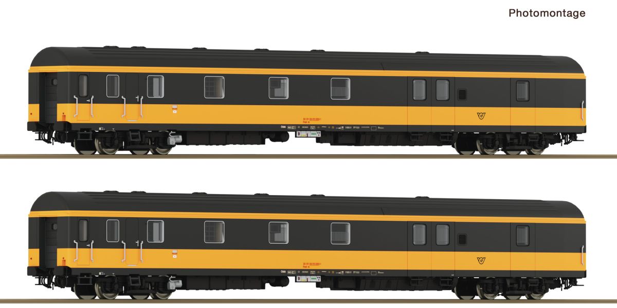 Roco H0 (1:87) 6210188 - 2-tlg. Set: Bahnpostwagen, ÖBB | Modellbahn | Modelleisenbahn