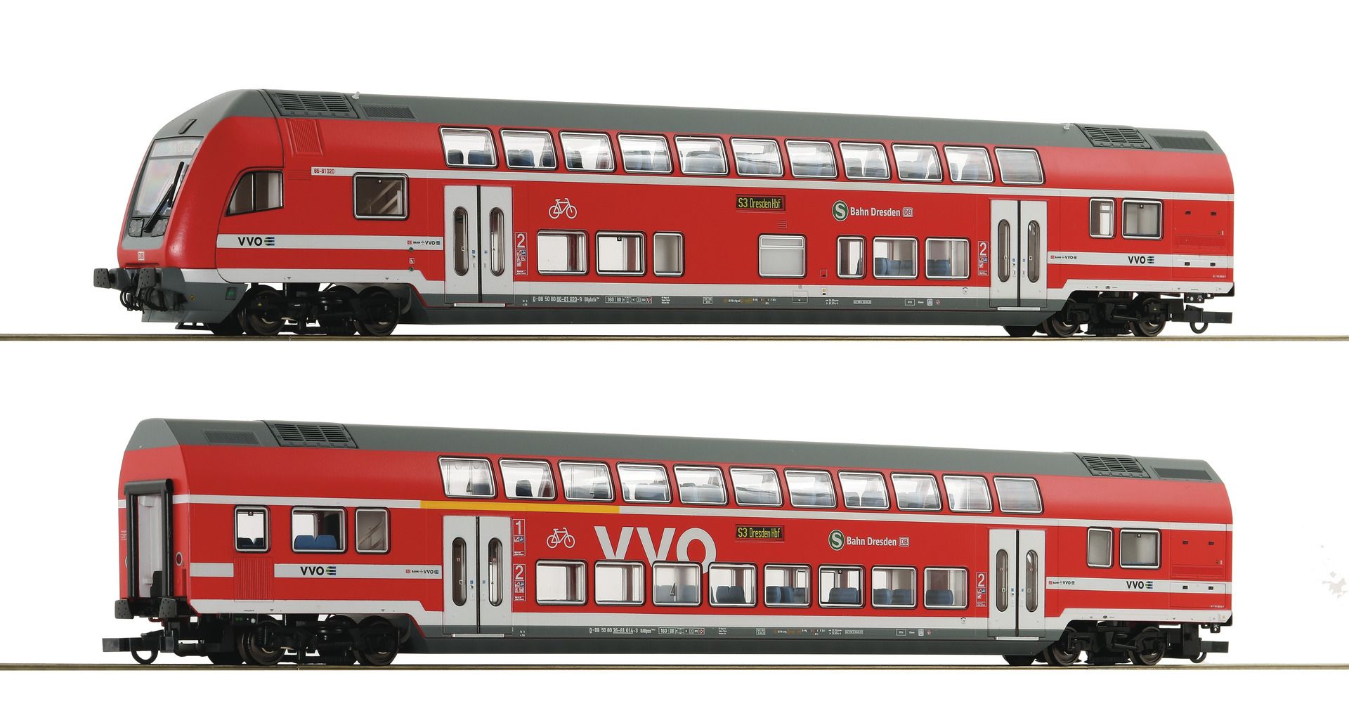 Roco H0 (1:87) 6220066 - 2-tlg. Set: Doppelstockwagen, DB AG | Modellbahn | Modelleisenbahn
