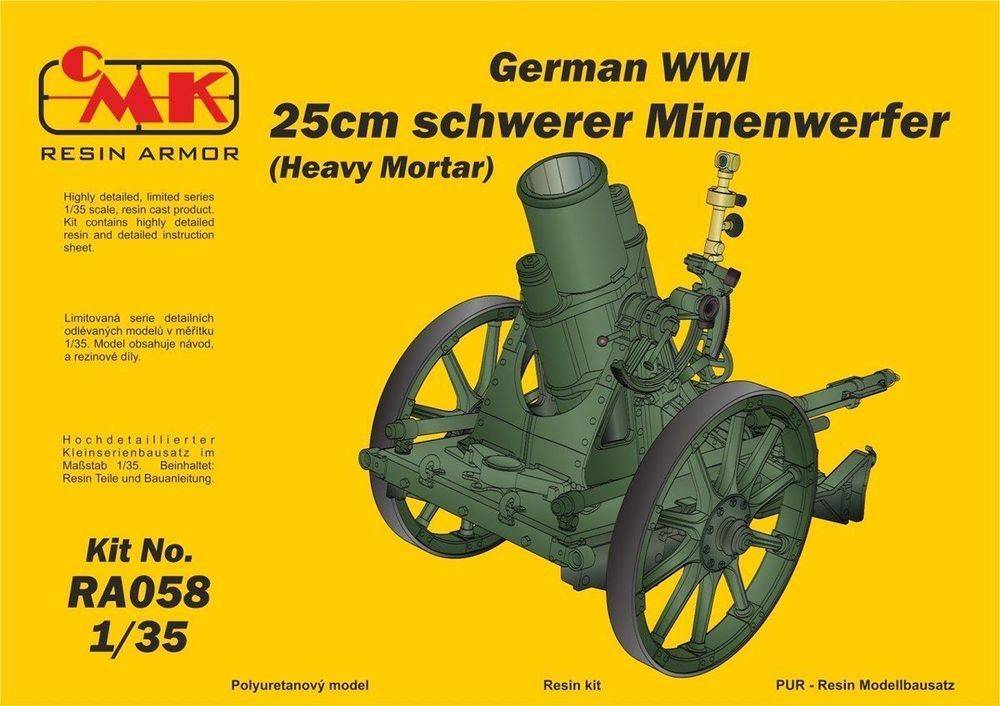 CMK 129-RA058 - German WWI 25cm schwerer Minenwerfer/ Heavy Mortar-All Resin kit in 1:35 | Modellbau
