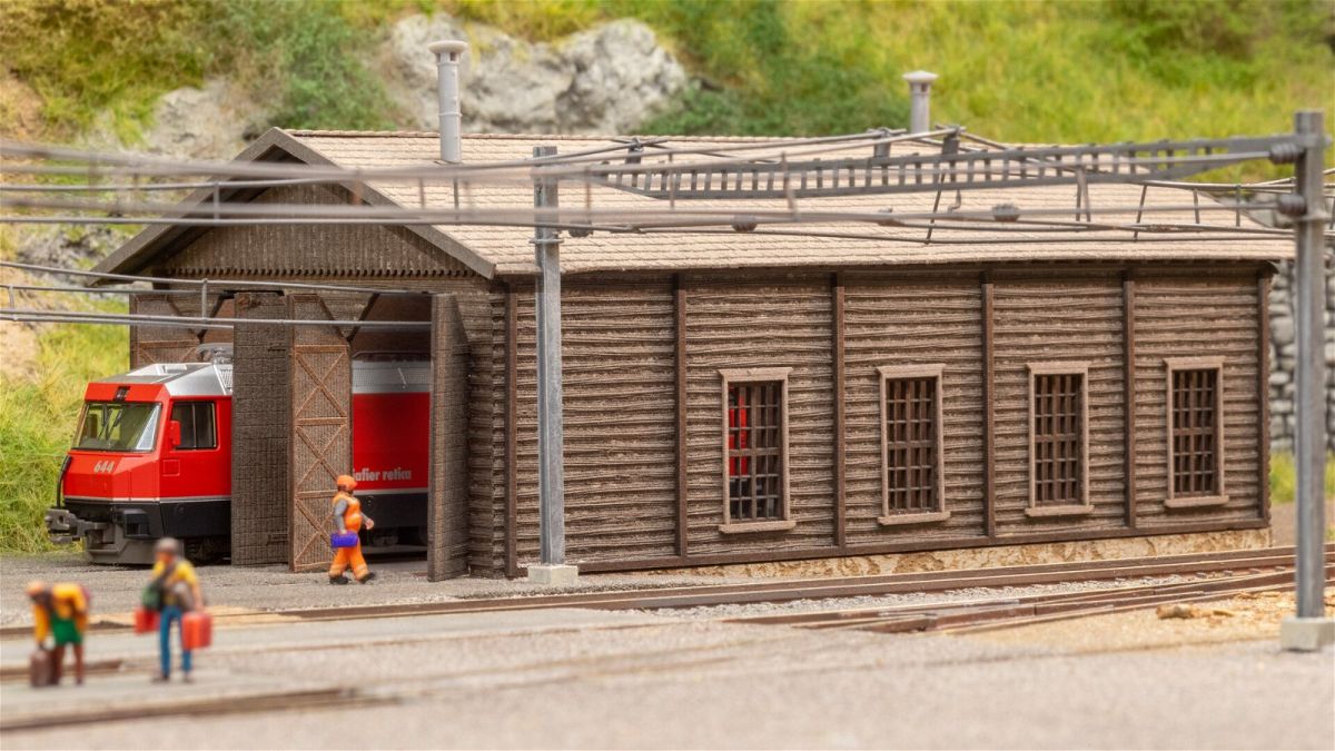 Noch N 63025 - Lokschuppen Bergün Spurweite N | Modellbahn | Modelleisenbahn