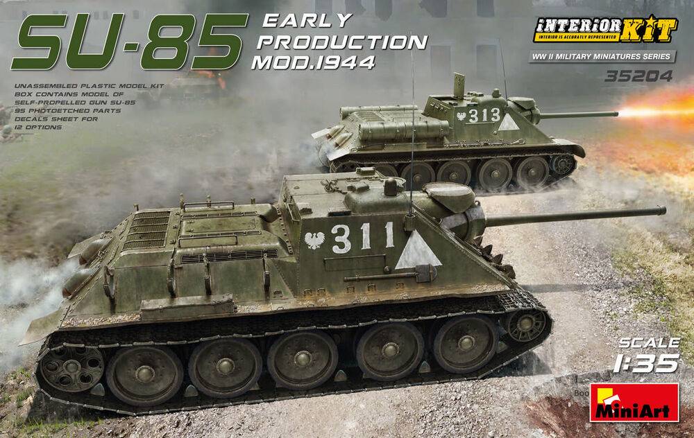 MiniArt 35204 - SU-85 Mod. 1944(Early Production)w/ Interior Kit | Modellbau
