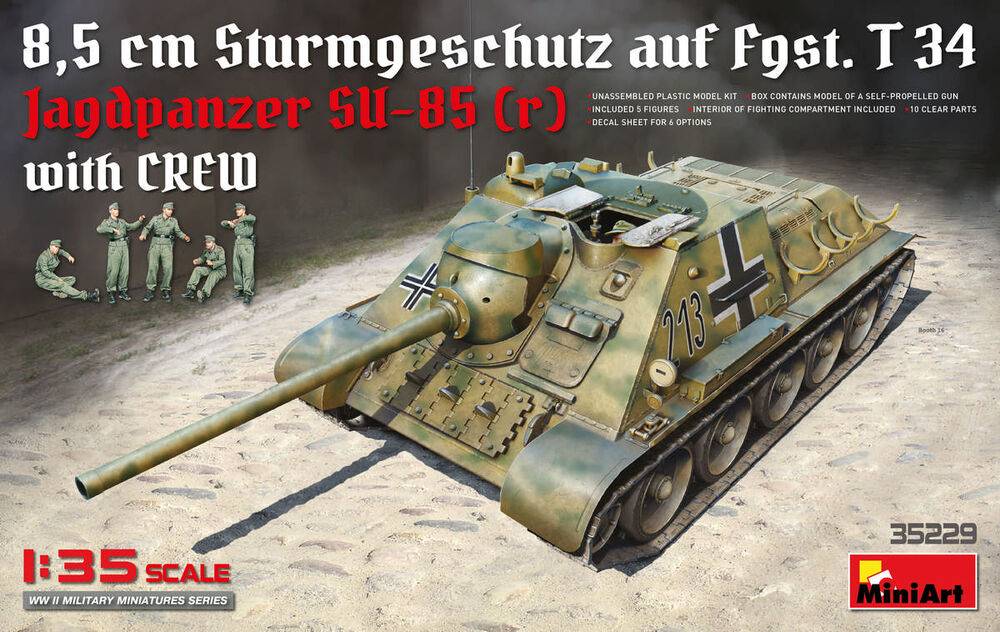 MiniArt 35229 - Jagdpanzer SU-85 ( r ) w/Crew | Modellbau