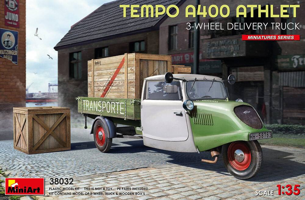 MiniArt 38032 - Tempo A400 Athlet 3-Wheel Delivery Truck | Modellbau