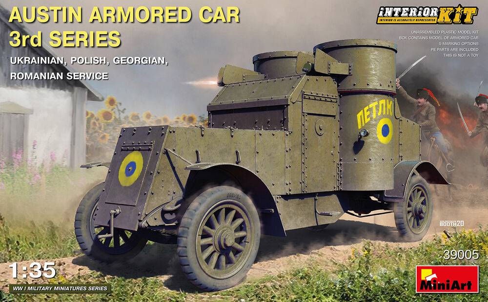 MiniArt 39005 - Austin Armored Car 3rd Series: Ukrainian, Polish, Georgian, Romanian Service. Interior Kit | Modellbau
