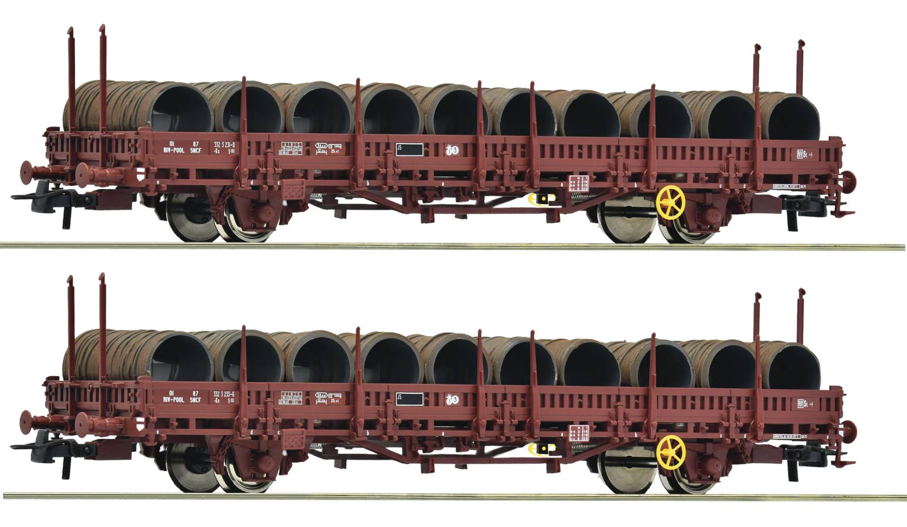 Roco H0 (1:87) 6600119 - 2-tlg. Set: Schwenkrungenwagen,SNCF | Modellbahn | Modelleisenbahn