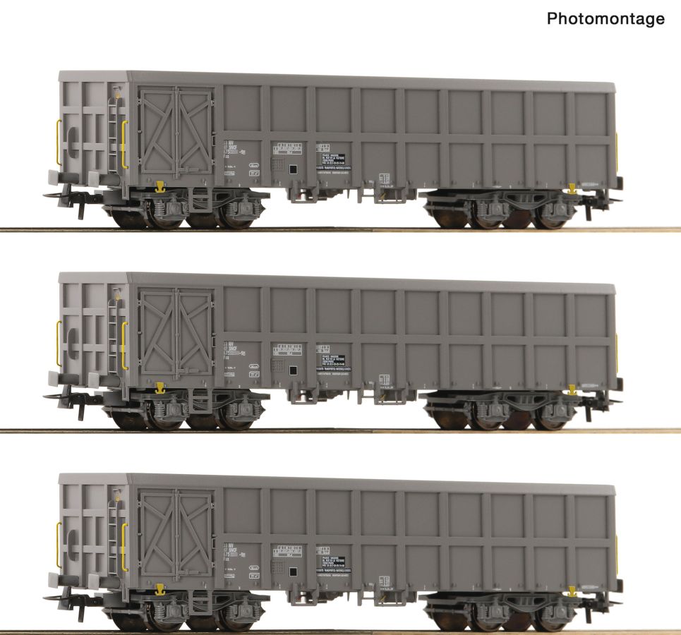 Roco H0 (1:87) 6600203 - 3-tlg. Set: Offene Güterwagen, SNCF | Modellbahn | Modelleisenbahn