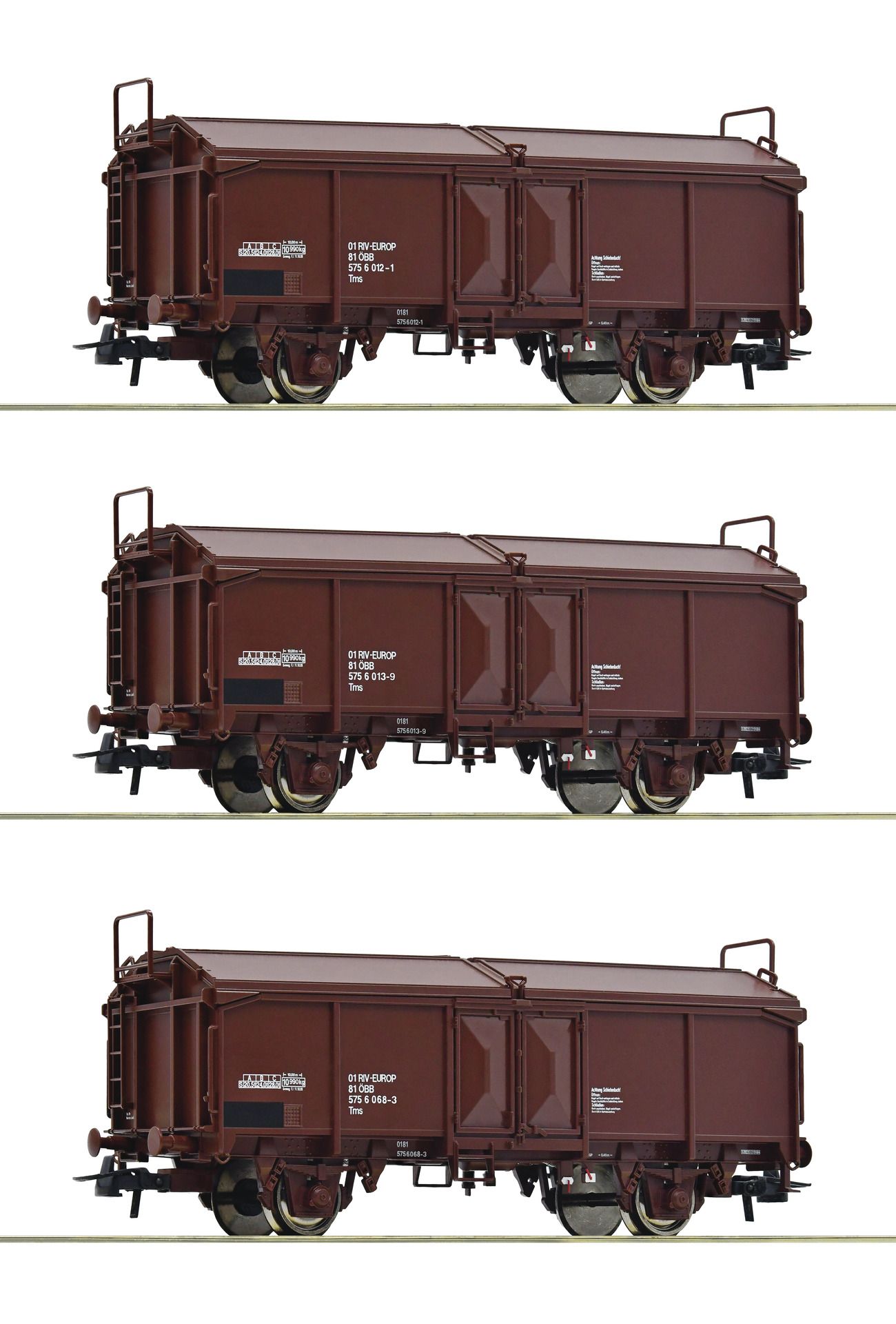 Roco H0 (1:87) 66178 - 3-tlg. Set: Schiebedachwagen, ÖBB | Modellbahn | Modelleisenbahn