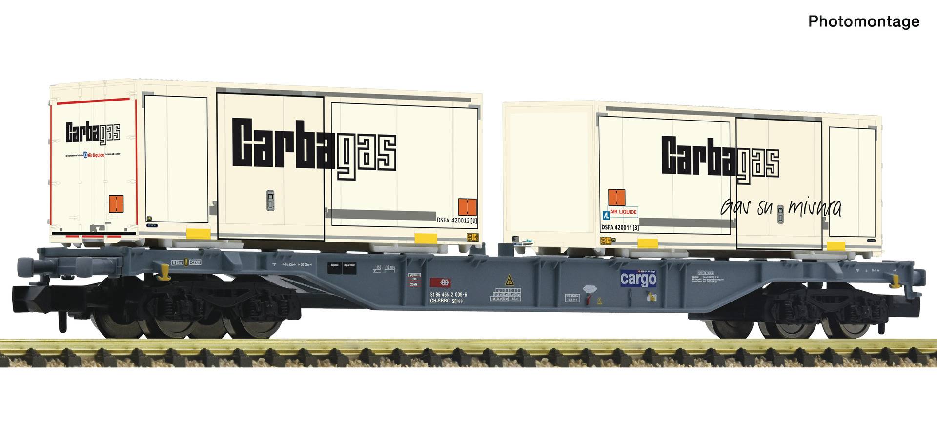 Fleischmann N 6660091 - Containertragwagen, SBB Cargo | Modellbahn | Modelleisenbahn