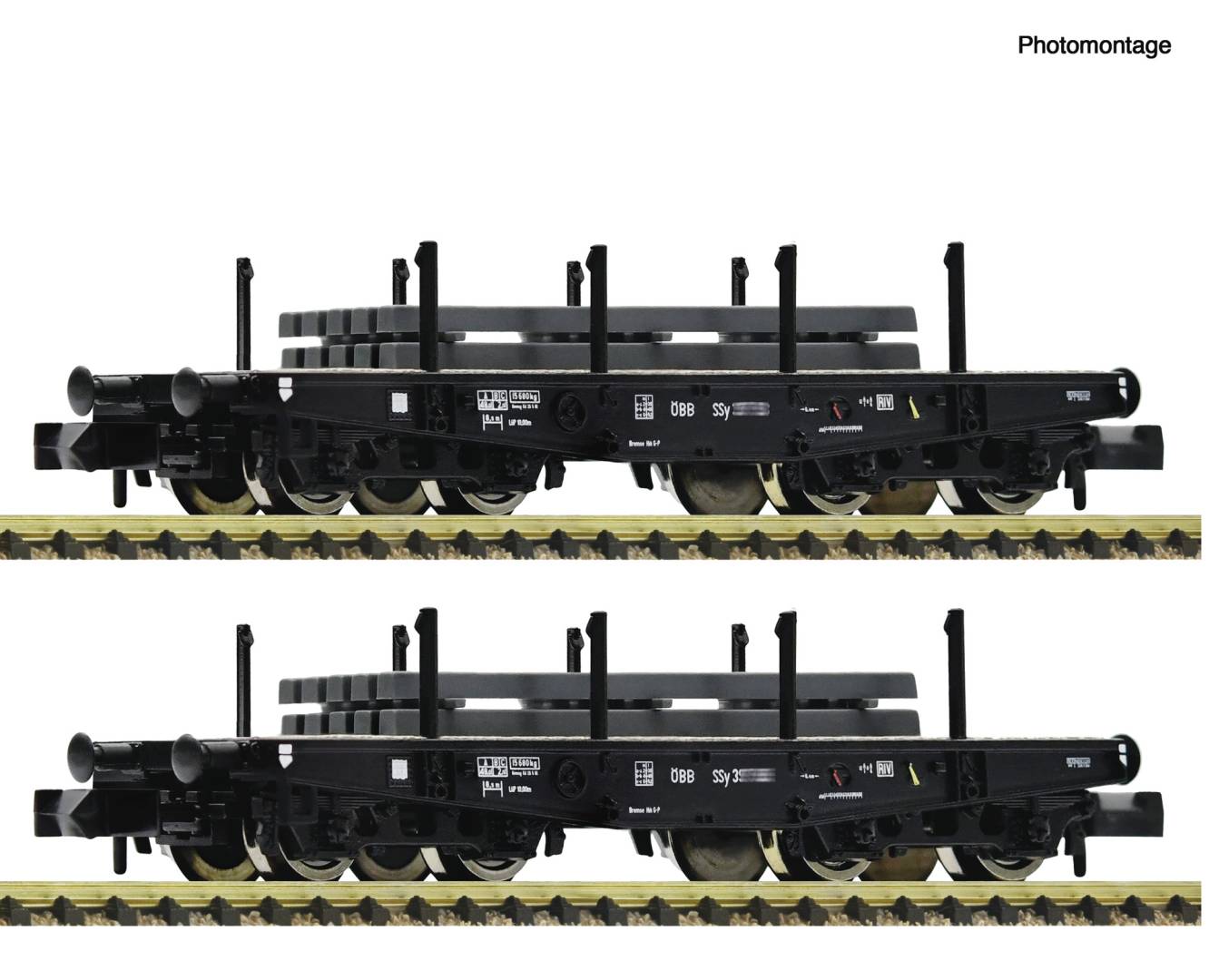 Fleischmann N 6660134 - 2-tlg. Set: Schwerlast-Flachwagen, ÖBB | Modellbahn | Modelleisenbahn