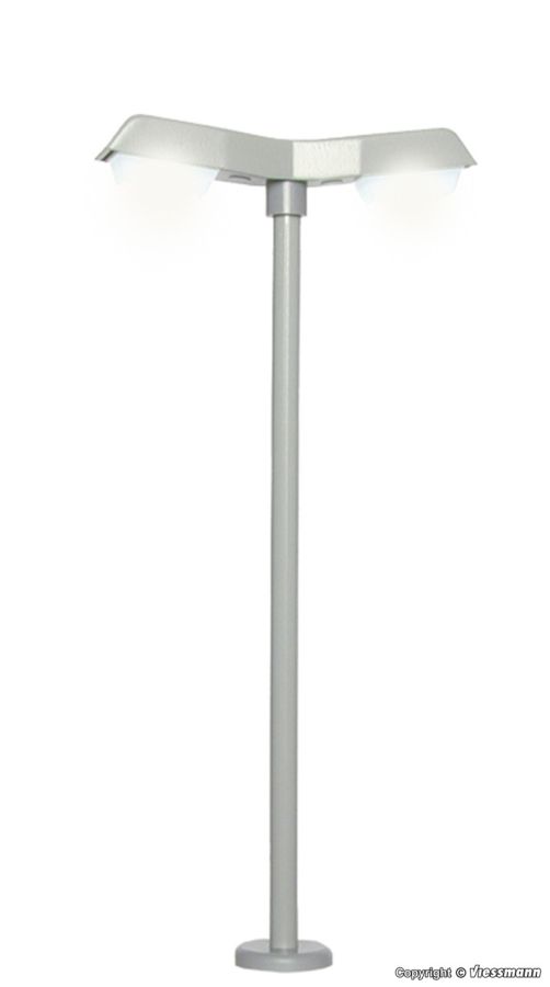 Viessmann TT 6997 - Straßenleuchte modern, doppelt, 2 LEDs weiß | Modellbahn | Modelleisenbahn