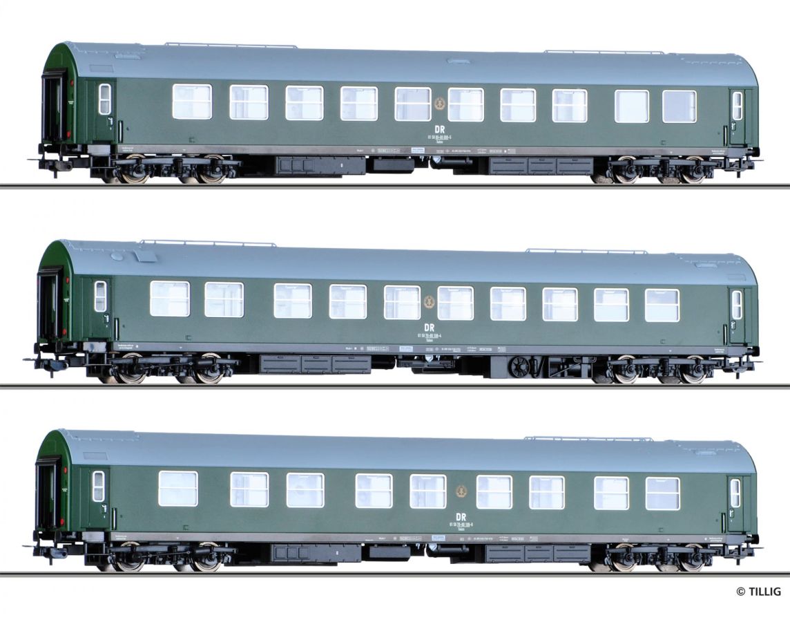 Tillig H0 (1:87) 70039 - Reisezugwagenset DR | Modellbahn | Modelleisenbahn