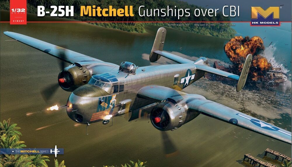 HongKong Model HKM01E037 - 1:32 B-25H Mitchell Gunship Over CBI | Modellbau