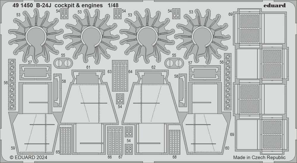 Eduard Accessories BIG49423 - B-24J PART I HOBBY BOSS | Modellbau
