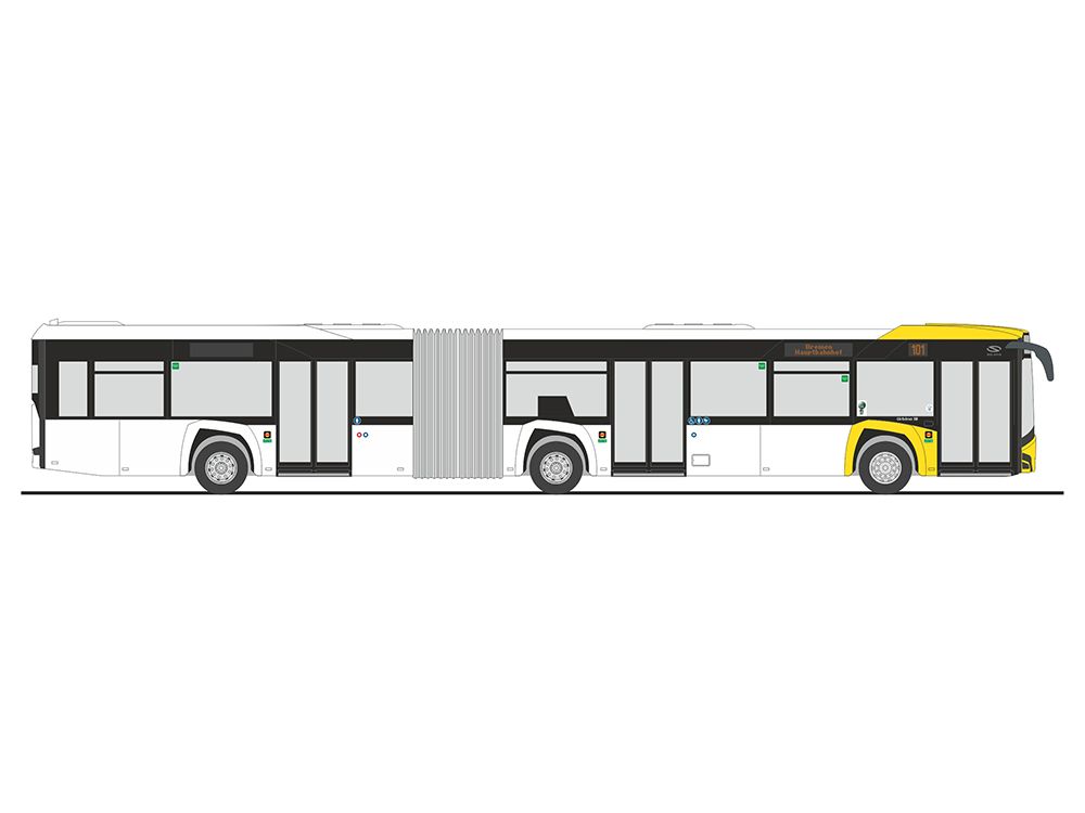 Rietze H0 (1:87) 73135 - Solaris Urbino 18 ́14 Verkehrsbetriebe Diepholz Nord, 1:87 | Modellbahn | Modelleisenbahn