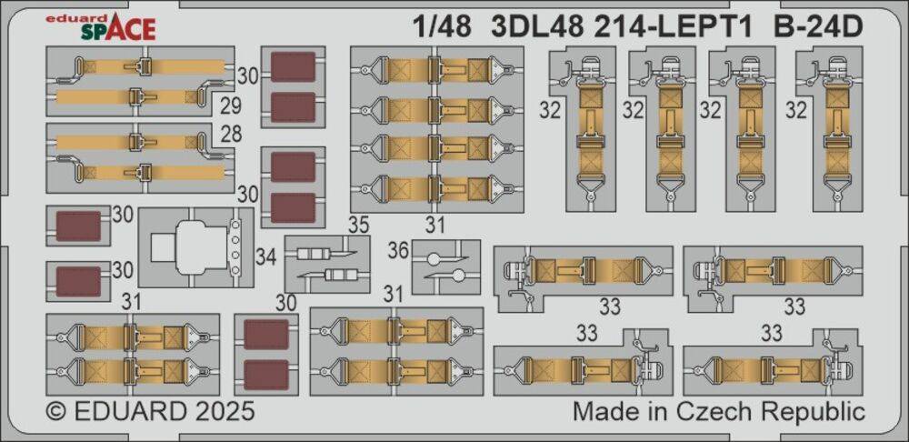 Eduard Accessories 3DL48214 - B-24D SPACE HOBBY BOSS | Modellbau