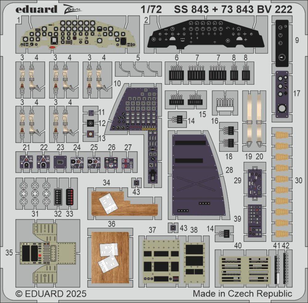 Eduard Accessories SS843 - BV 222 REVELL | Modellbau