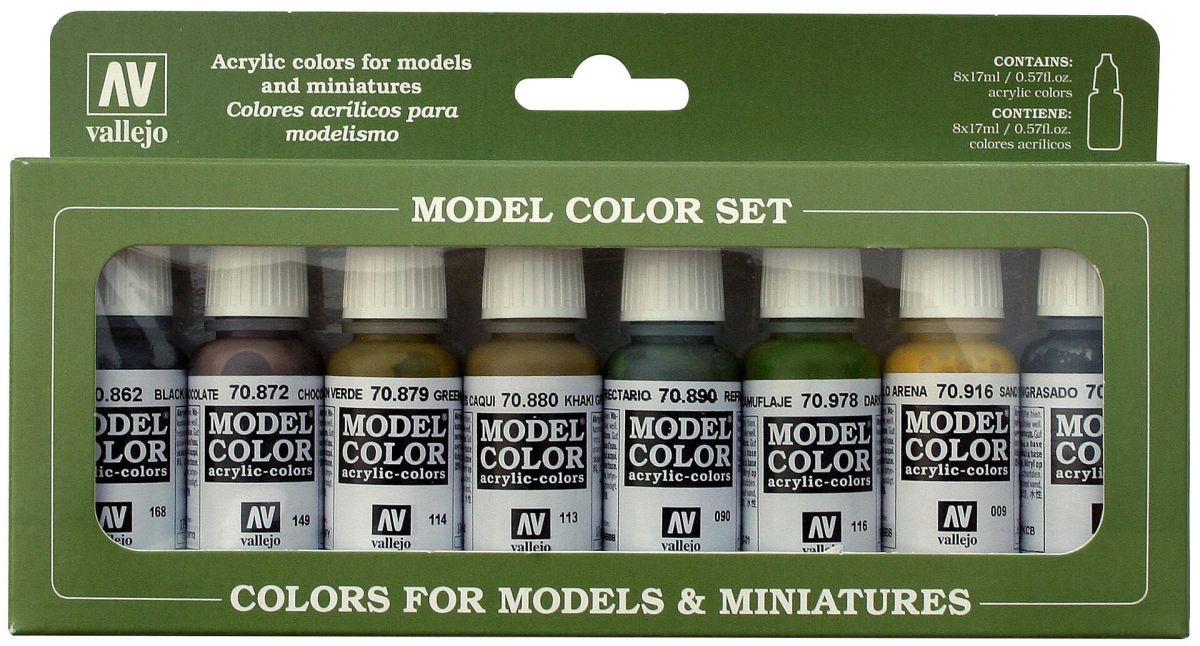 Vallejo 770108 - Farbset, Panzer Farben, 8 x 17 ml | Modellbau