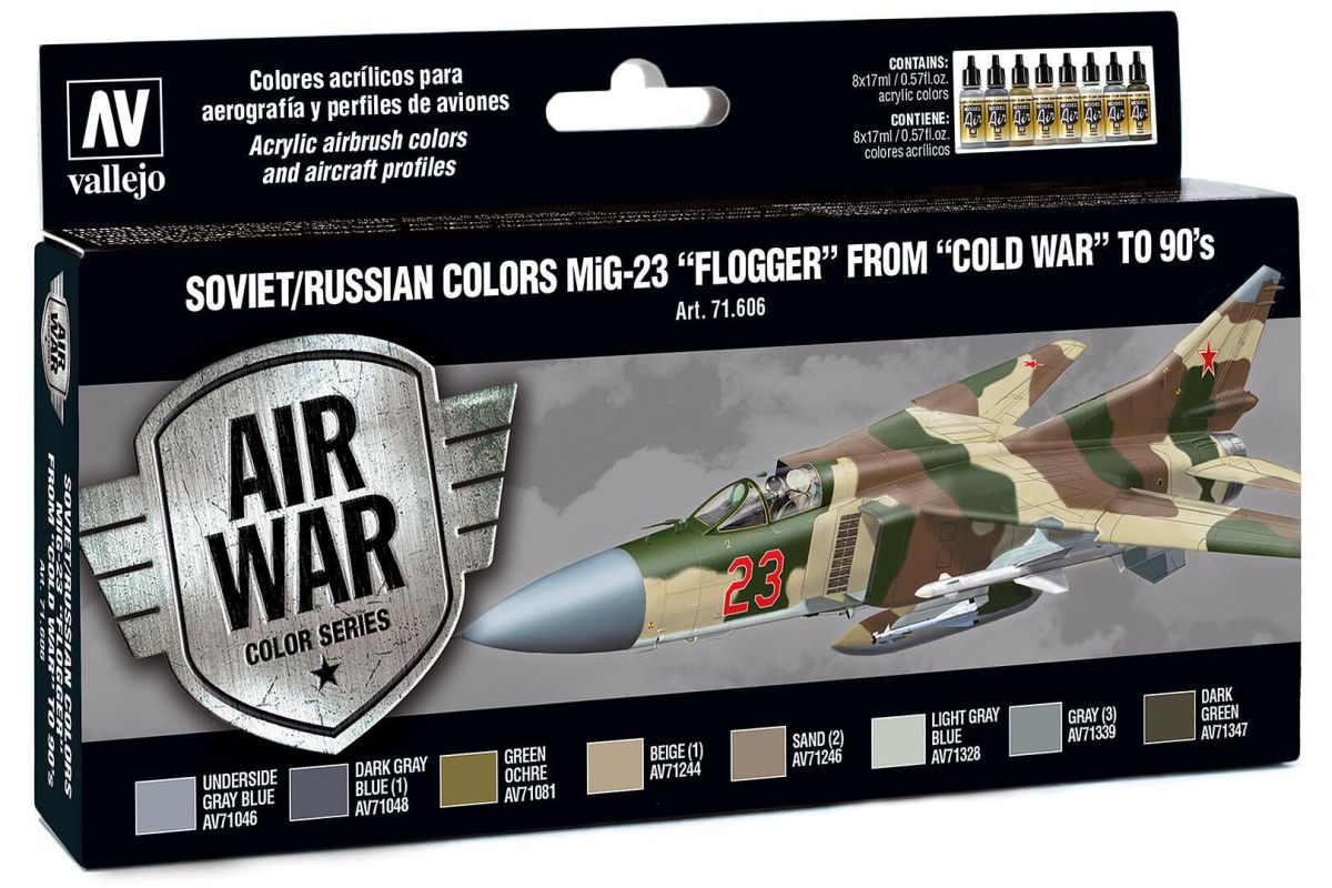 Vallejo 771606 - Farbset, MiG 23 Flogger, 8 x 17 ml | Modellbau
