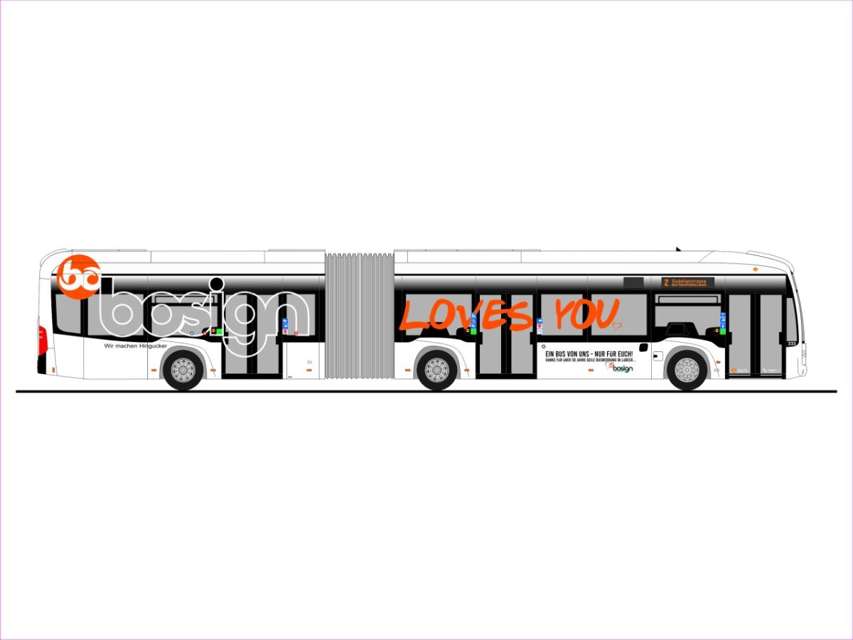 Rietze H0 (1:87) 77617 - Mercedes-Benz eCitaro G Stadtverkehr Lübeck - Bosign, 1:87 | Modellbahn | Modelleisenbahn