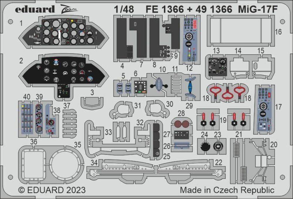 Eduard Accessories 491366 - 1:48 MiG-17F 1/48 AMMO | Modellbau