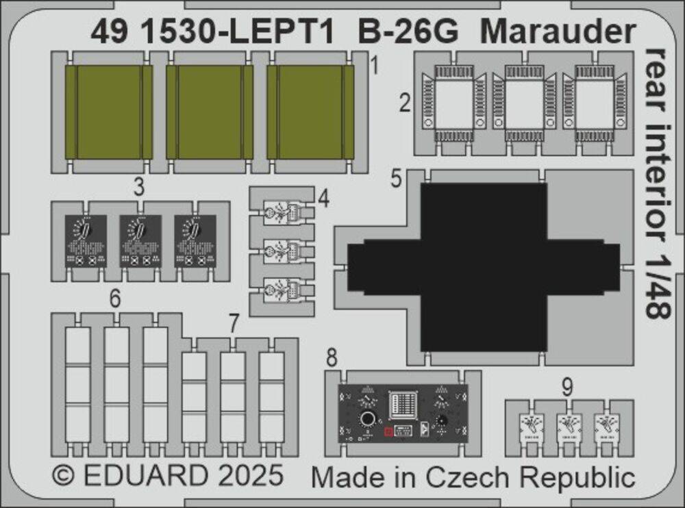 Eduard Accessories 491530 - B-26G Marauder rear interior ICM | Modellbau
