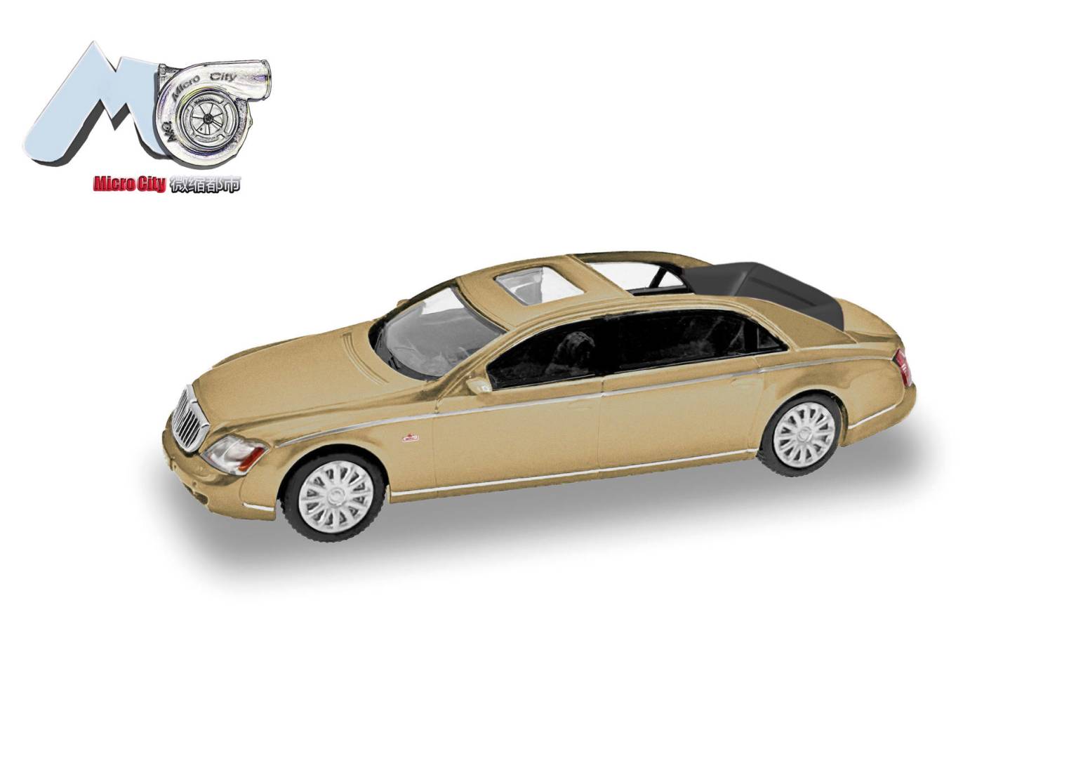Herpa H0 (1:87) 87MC000024 - MicroCity: Maybach 62S, gold (2002-2013) | Modellbahn | Modelleisenbahn