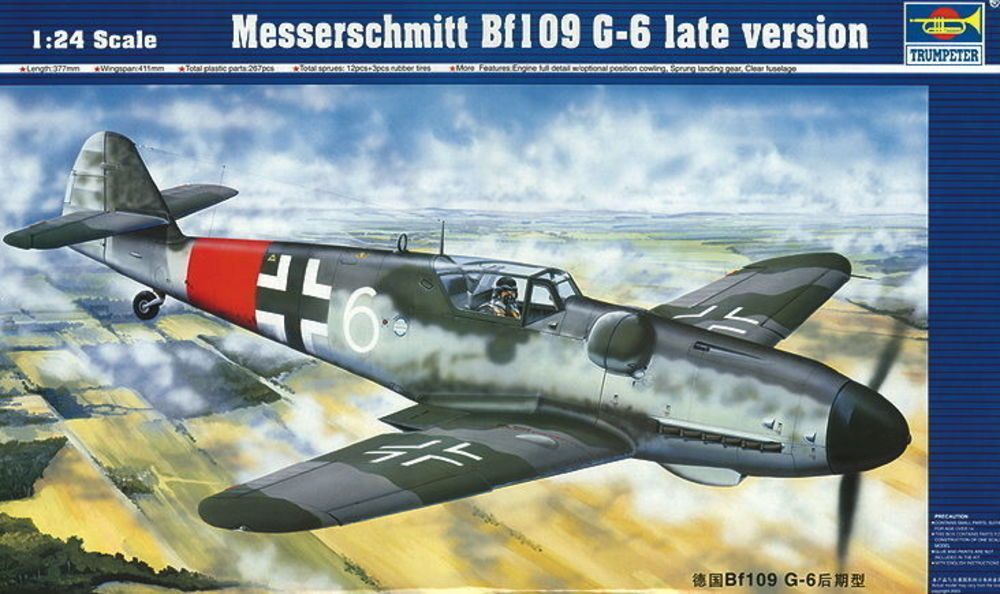 Trumpeter 02408 - 1:24 Messerschmitt Bf 109 G-6 späte Version | Modellbau