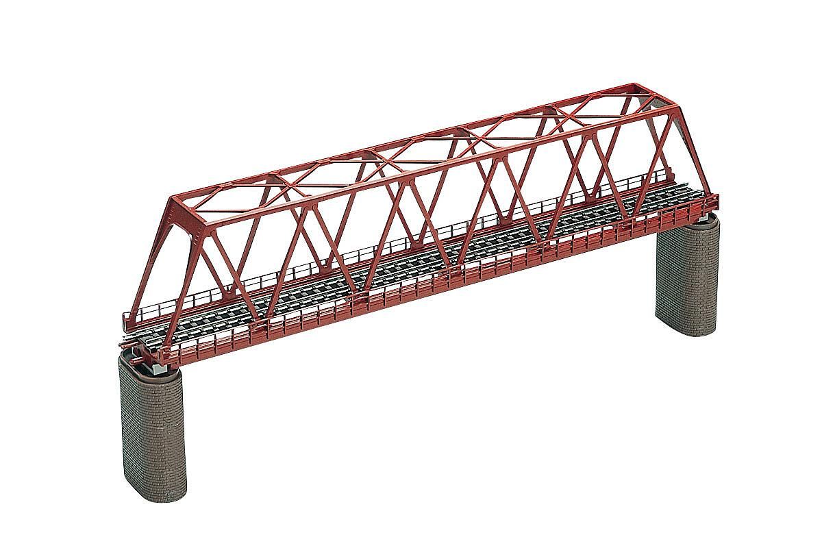 Tomytec N 970317 - Fachwerk-Eisenbrücke, eingleisig, rot | Modellbahn | Modelleisenbahn