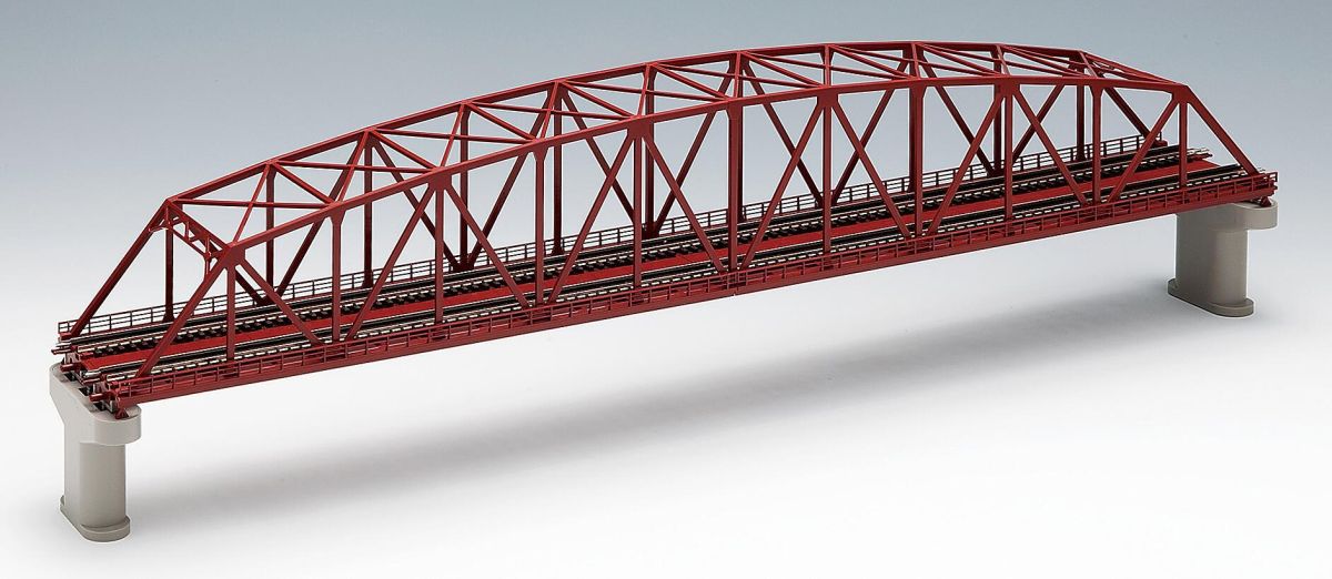 Tomytec N 973221 - Gitterbrücke, 2-spurig, rot | Modellbahn | Modelleisenbahn