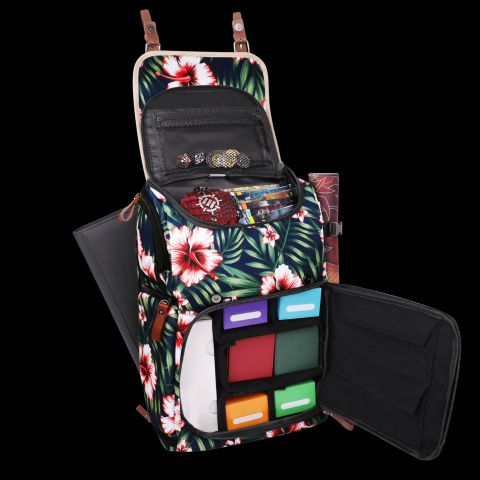 ENHANCE Gaming ENBCCBK608TREW - ENHANCE Designer Edition Mid-Size Trading Card Storage Box Backpack Tropical
