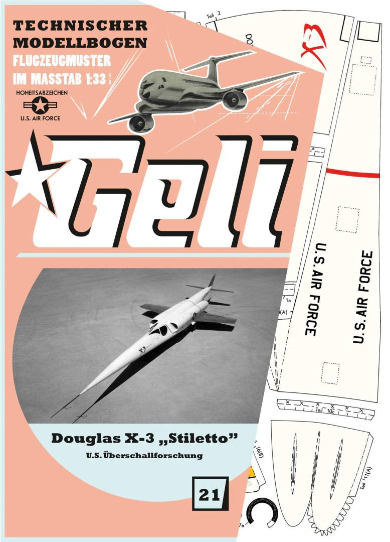 Geli Modellbau GEL345021 - Douglas X-3 Stiletto | Modellbau