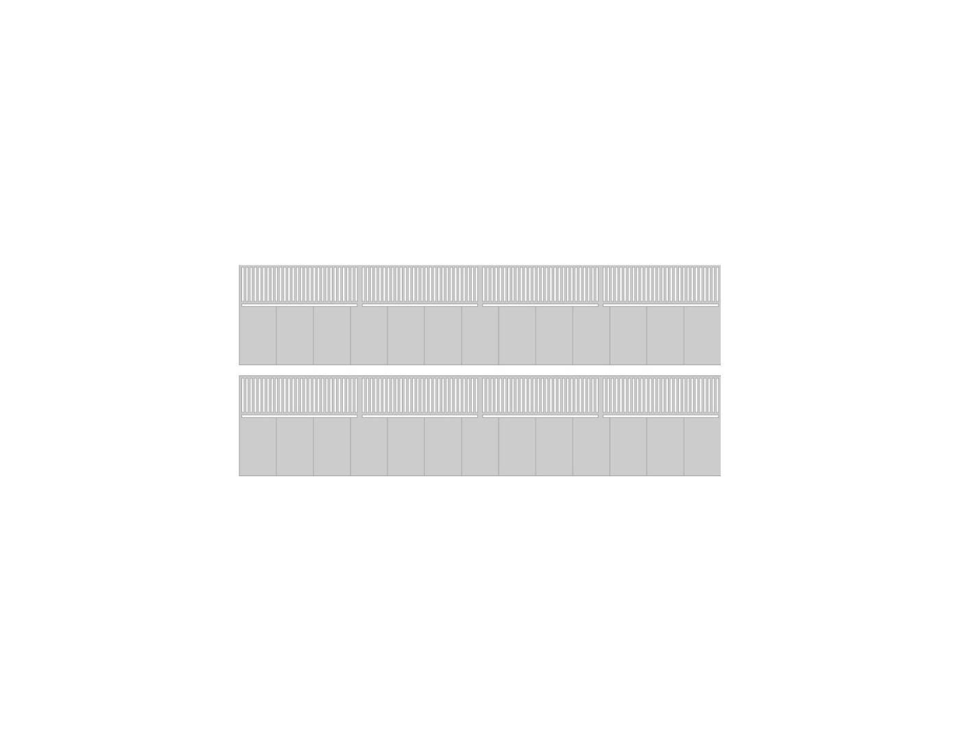Modusteck H0 (1:87) H0870771.1 - Modusteck Bahnsteigkanten mittel, mit Geländer | Modellbahn | Modelleisenbahn