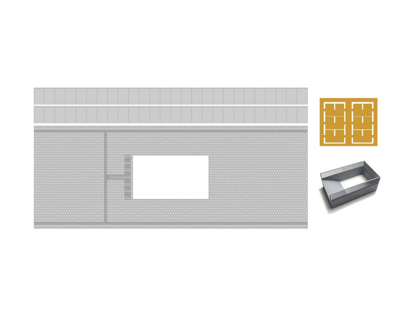 Modusteck H0 (1:87) H0890006.3 - 110mm Bahnsteig Set 6 Abgang+LS 292 x 31 x 110 mm | Modellbahn | Modelleisenbahn