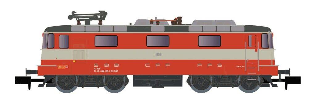 Hobbytrain N H3029 - E-Lok Re 4/4 II (11109) SBB, Ep.VI, Swiss Express - Lemke | Modellbahn | Modelleisenbahn