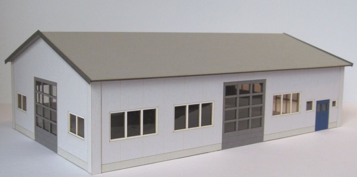 Modellbau Laffont H0 (1:87) H3301 - Gewerbehalle mit Rolltoren | Modellbahn | Modelleisenbahn
