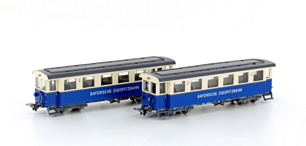 Hobbytrain H0 (1:87) H43107 - Zugspitzbahn 2er Set Personenwagen, Ep.V, H0 / 16.5mm | Modellbahn | Modelleisenbahn