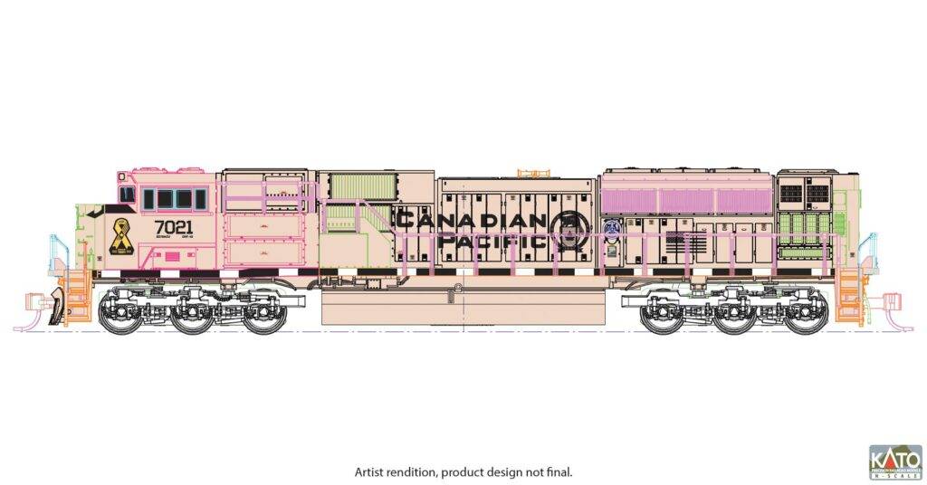 Kato N K176-8542 - Diesellok EMD SD70ACu CP, Ep.VI, #7021 (Military, beige) | Modellbahn | Modelleisenbahn
