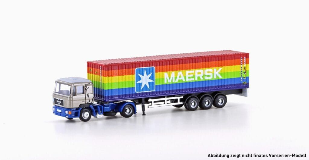 Minis N LC4066 - MAN F90 Container-Sattelzug MAERSK | Modellbahn | Modelleisenbahn