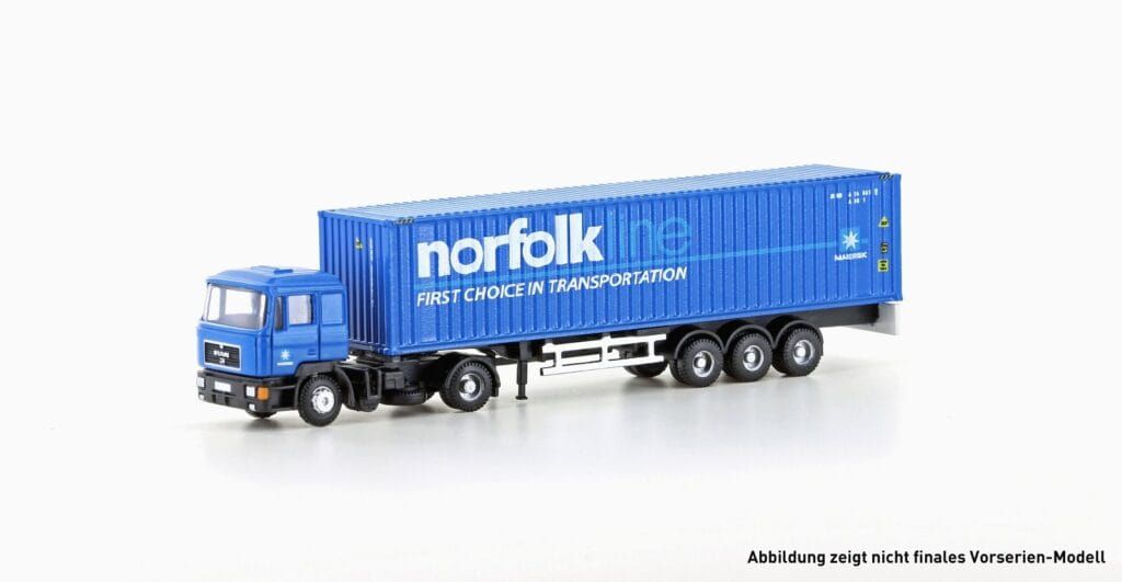 Minis N LC4067 - MAN F90 Container-Sattelzug Norfolkline | Modellbahn | Modelleisenbahn