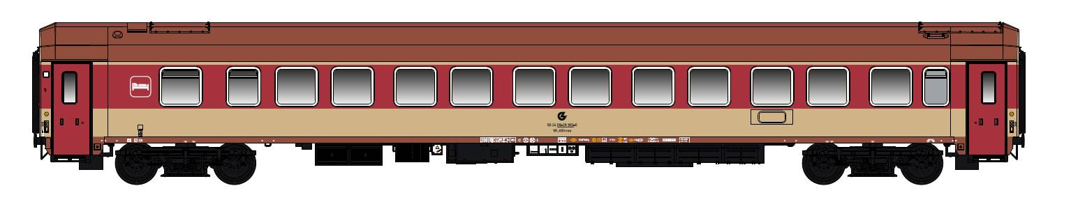 L.S. Models H0 (1:87) LS48213 - Schlafwagen WLABmee MV (Miegamasis vagonas) Lit., Ep.V | Modellbahn | Modelleisenbahn