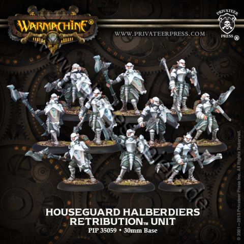 Warmachine PIP35059 - Retribution Houseguard Halberdiers Unit Box (10) (plastic) | Tabletop