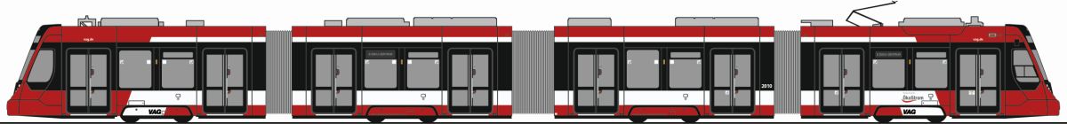 Rietze H0 (1:87) STRA01105 - Siemens Avenio VAG Nürnberg Wagennr. 2010 8 Doku-Zentrum, 1:87 | Modellbahn | Modelleisenbahn