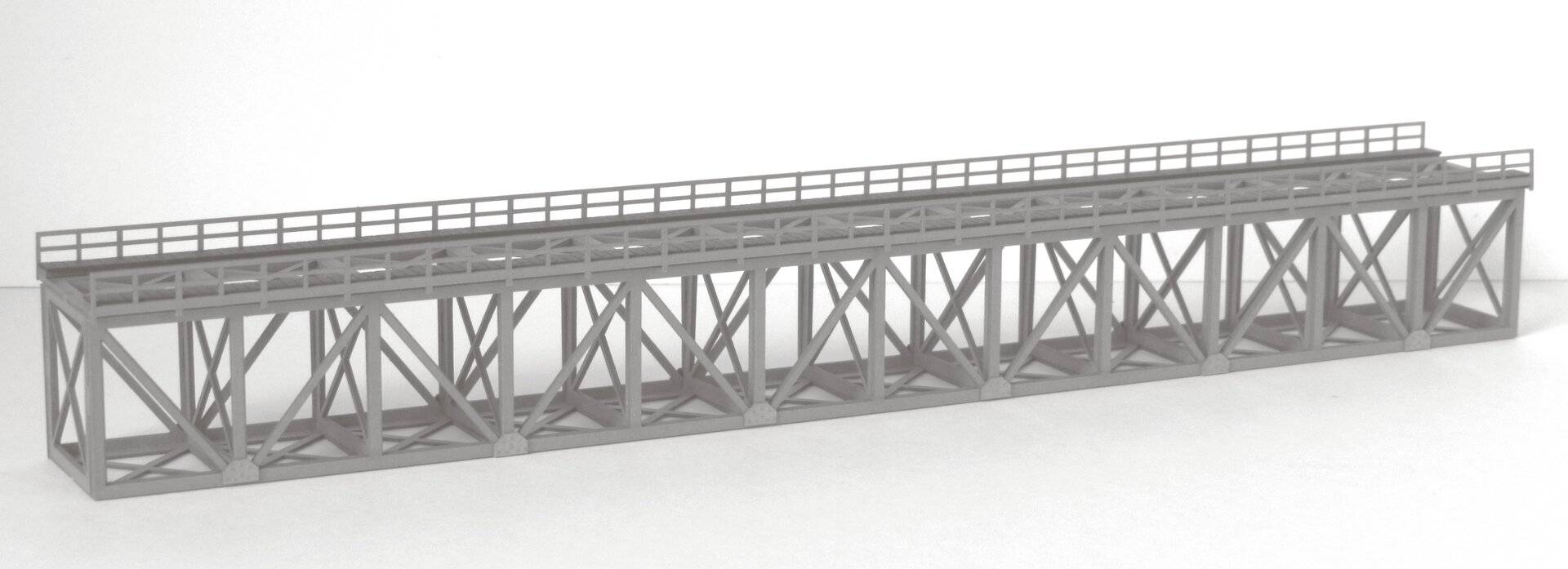 Modellbau Laffont Z Z11721 - Fachwerkbrücke mit unterem Tragwerk, graphitgraue Farbgebung | Modellbahn | Modelleisenbahn