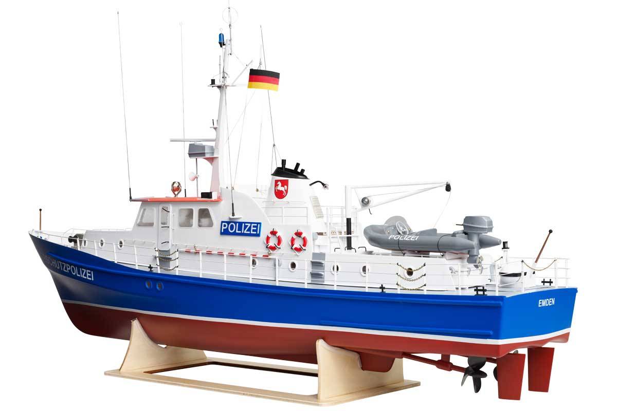 ROMARIN ro1000 - Polizeiboot W3 Baukasten 1:25 mit Beschlagsatz | Modellbau