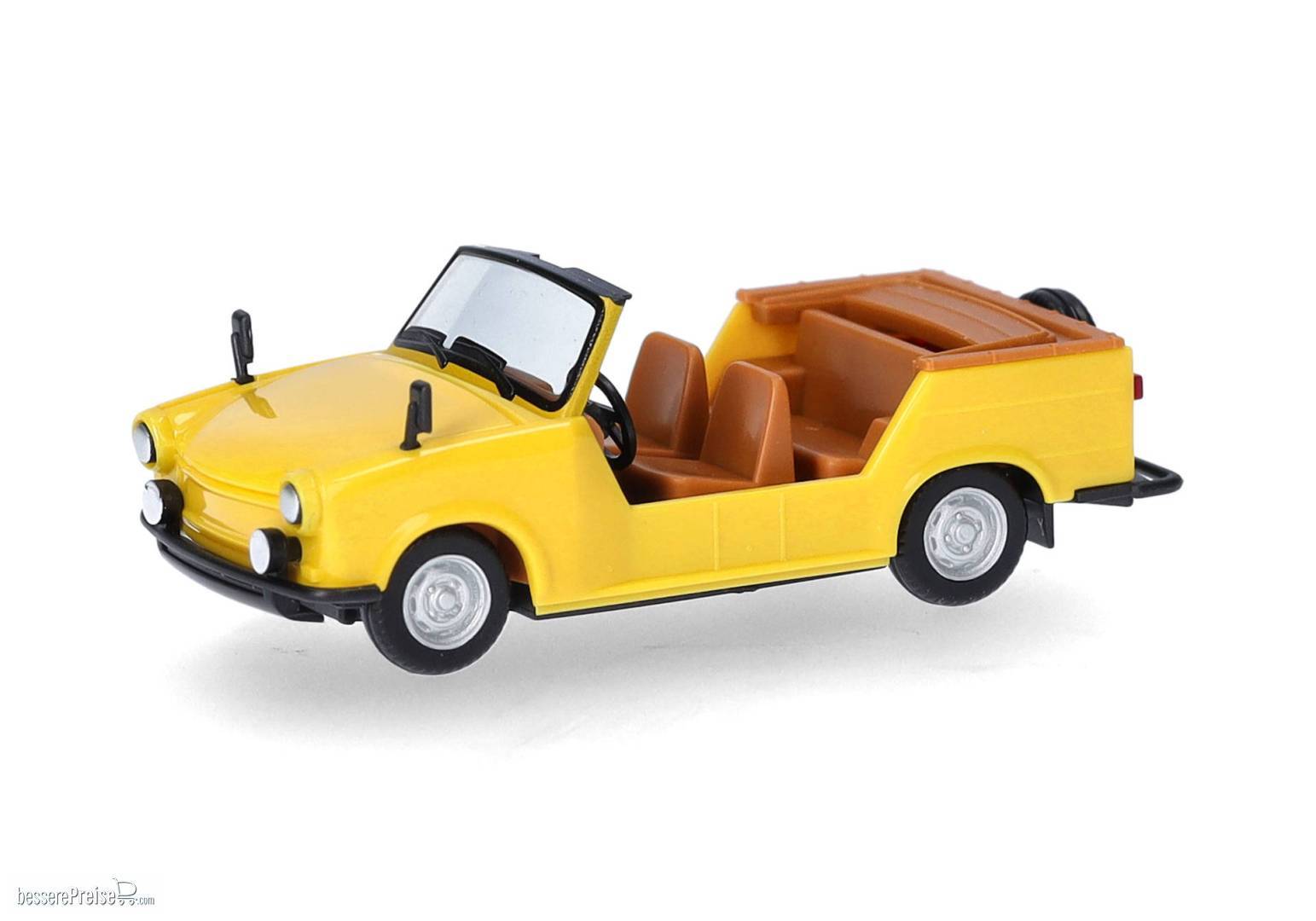 Herpa H0 (1:87) 024808-004 - Trabant Kübel, gelb | Modellbahn | Modelleisenbahn